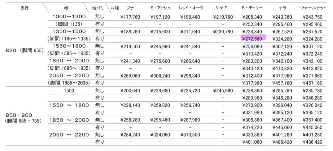 ＊リョウ＊　宮崎椅子製作所 MMテーブル ブラックチェリー 無垢材