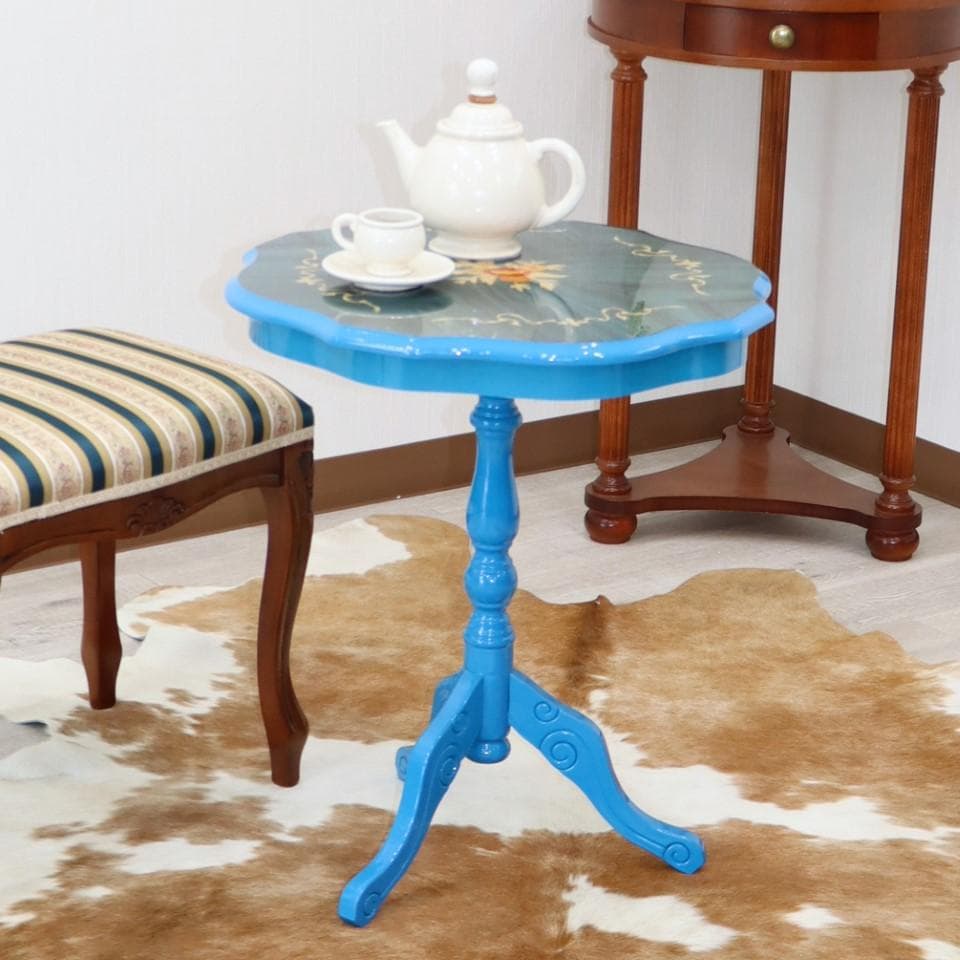 イタリア製 猫足スツール クラッシックデザイン 布貼