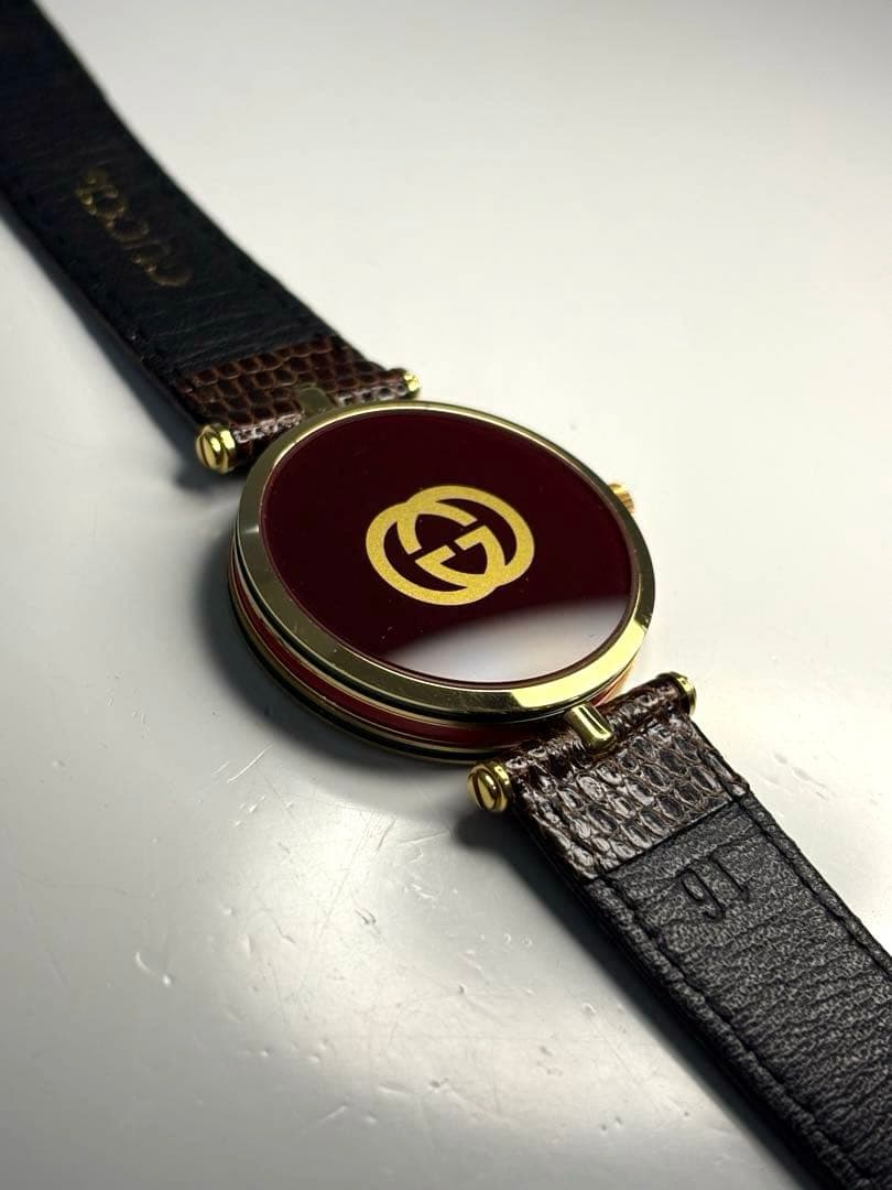 【新品電池】GUCCI グッチ シェリーライン ユニセックス ヴィンテージ腕時計