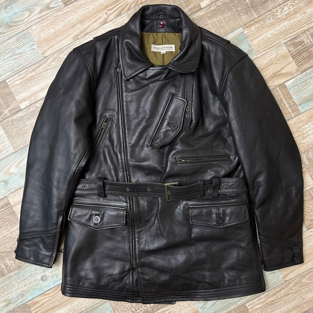 HAROLDS GEAR レザージャケット モーターサイクルコート ブラウン M HARE（ハレ）の「【MODE VINTAGE SERIES】ZIPモーターサイクルコート