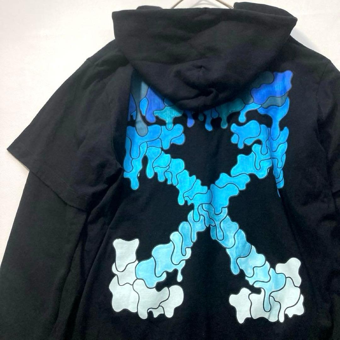 【希少/大人気】オフホワイト グラフィックアロー ブラック XL相当 正規品