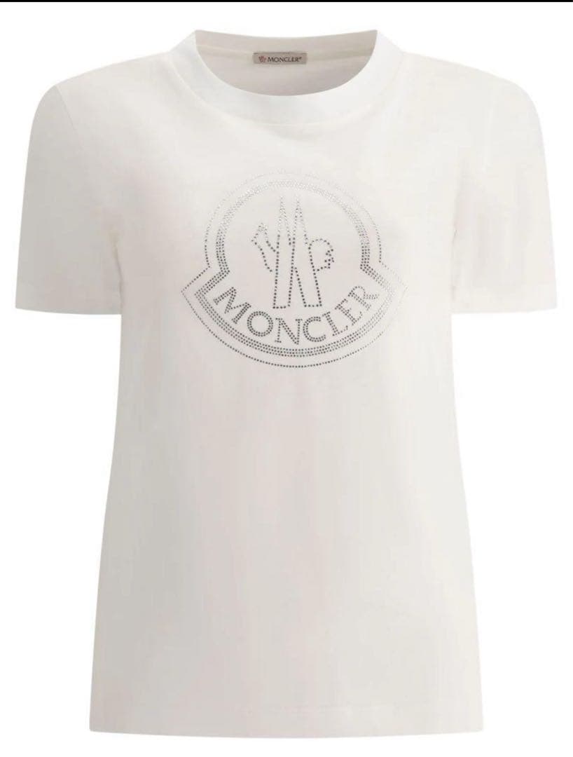 MONCLER ホワイト ロゴ Tシャツ