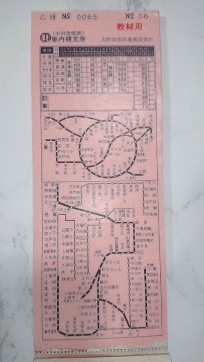 レア！小田急車内補充券 教材用
