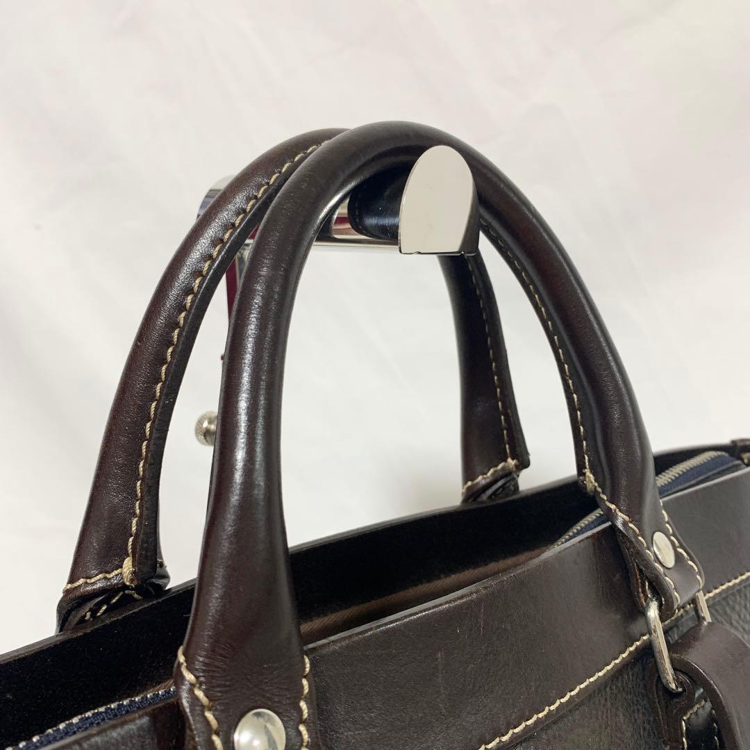 美品✨ ステファノマーノ　オールレザー　ビジネスバッグ　2way　ブラウン