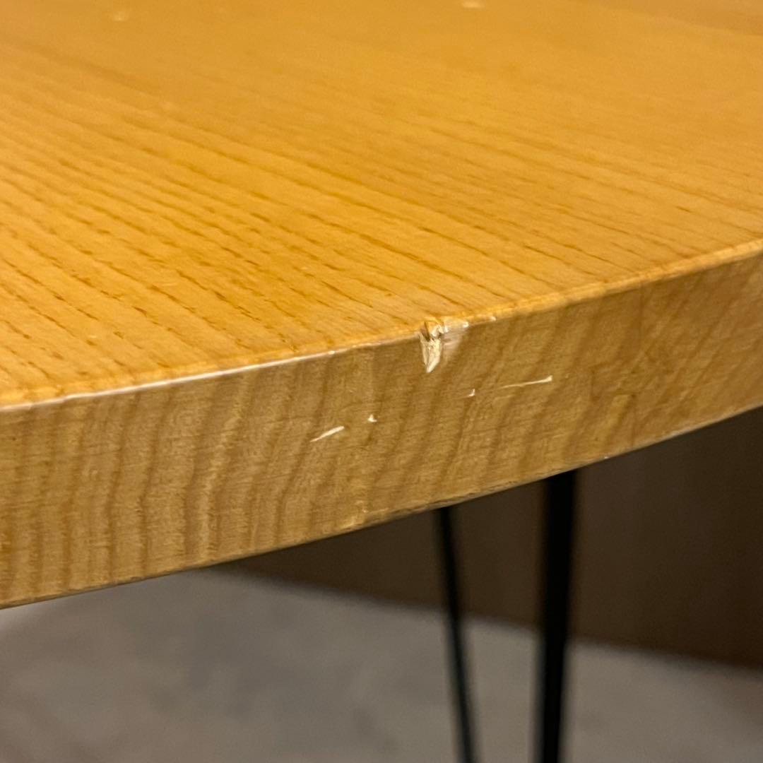 ラウンド ダイニング テーブル ナチュラル スチール 丸 円形 72cm