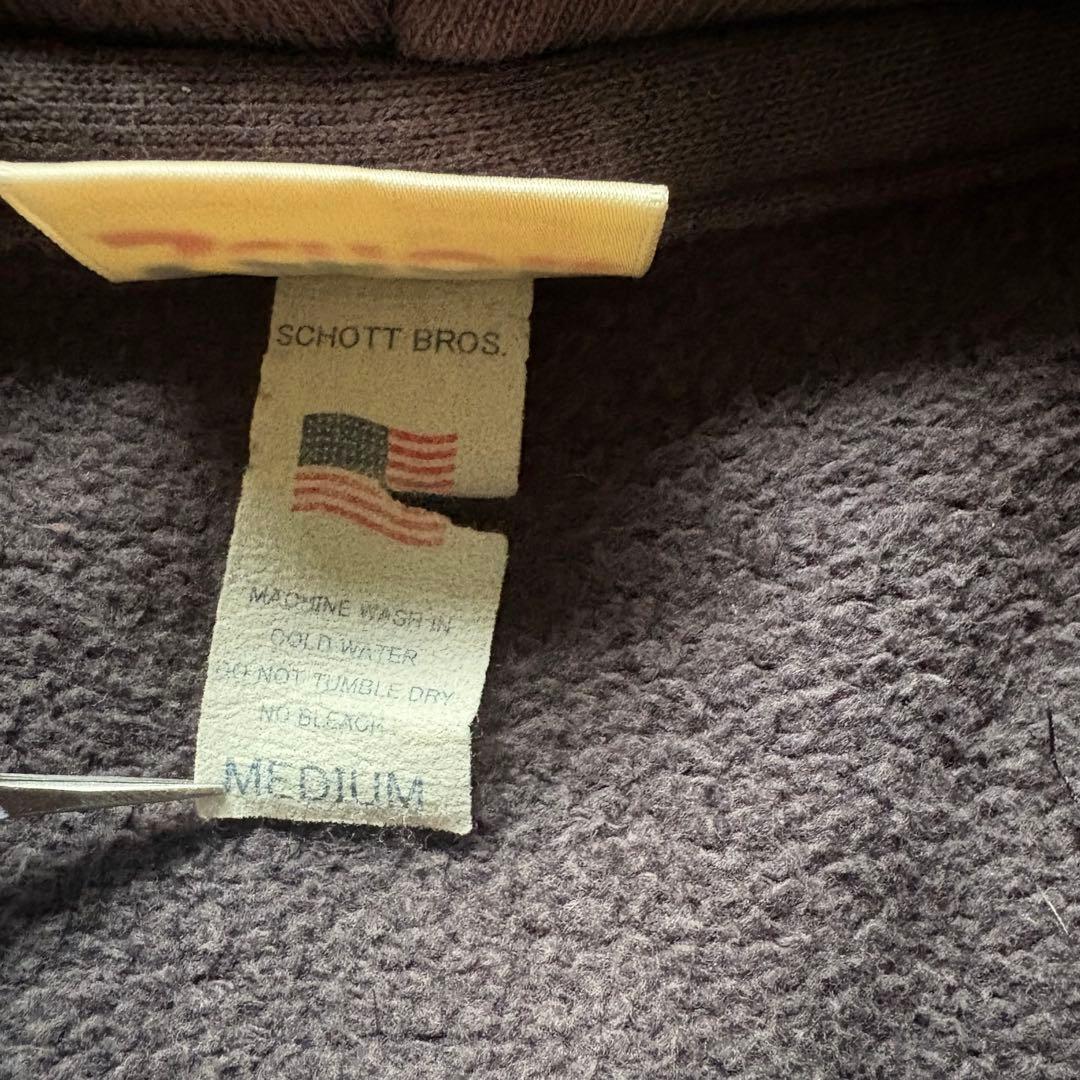 スミクロ フェード Schott(ショット) ジップパーカー 黒 ブラック M