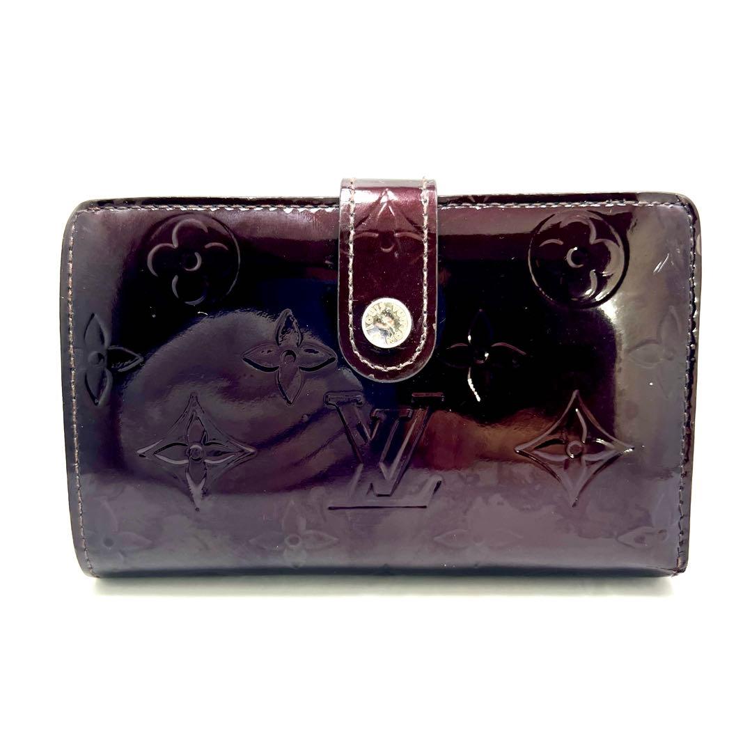 ルイヴィトン ヴェルニ ポルトフォイユ ヴィエノワ アマラント がま口