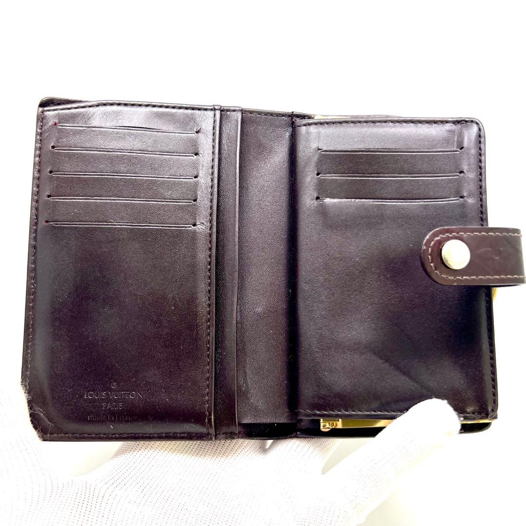 ルイヴィトン ヴェルニ ポルトフォイユ ヴィエノワ アマラント がま口