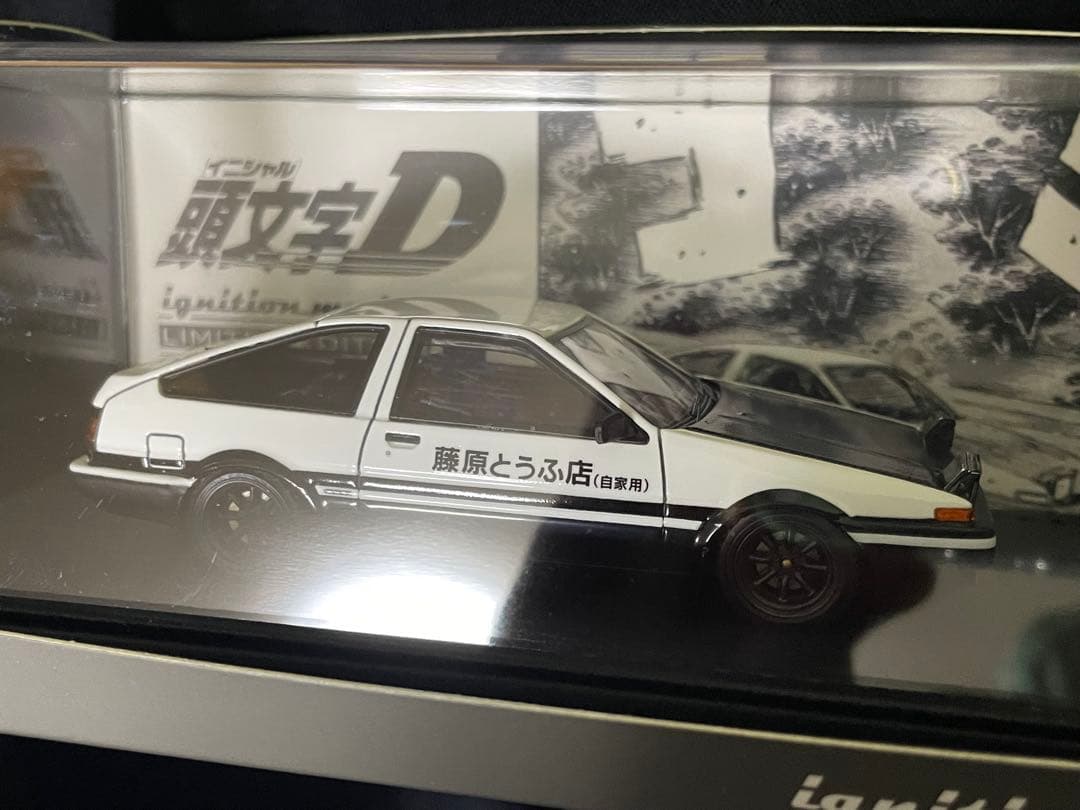 イグニションモデル　1/43 AE86 プロジェクトD仕様　藤原拓海フィギュア付