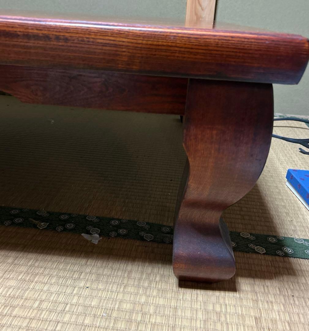 天然木 一枚板 座卓 欅けやき ローテー ブル92×152cmサイズ