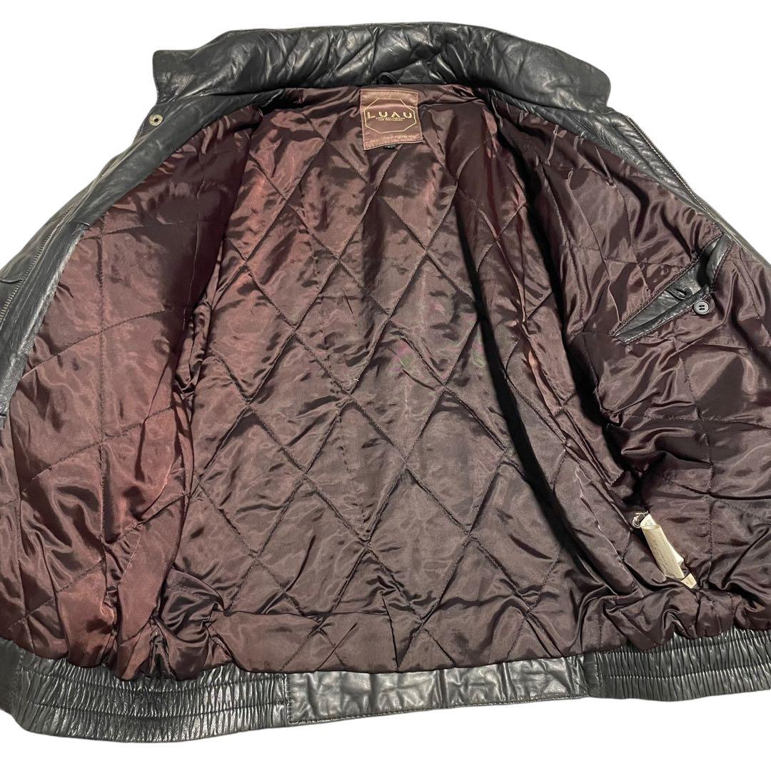 大きいサイズ【LUAU】羊革 本革 ラムレザーシングルライダース