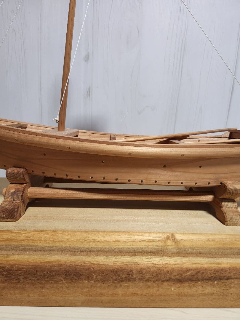 大工 手作り 木製模型船 ケース付き 世界に一つ プロによる安心梱包発送