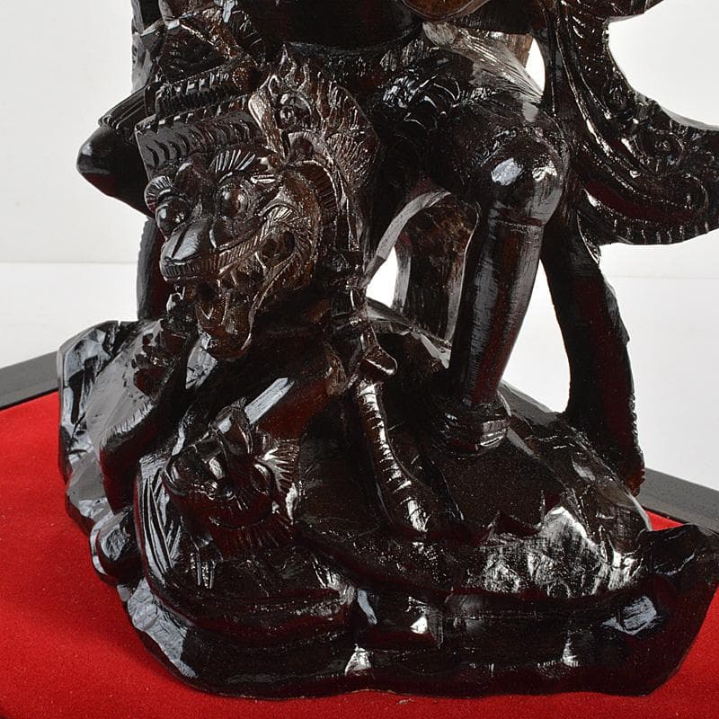 バリ島 インドネシア 木彫 ガルーダ 置物 ガラスケース付 V 6070C