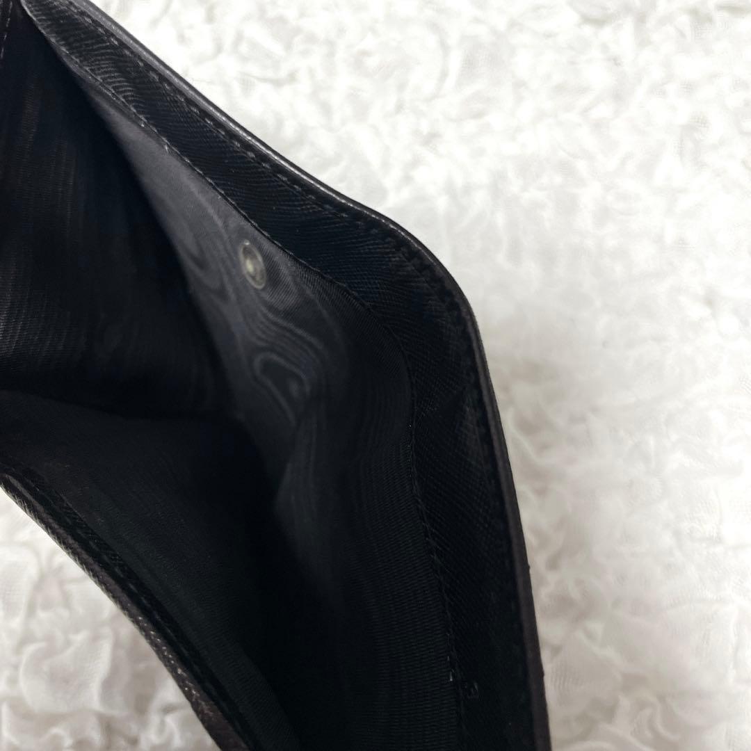 PRADA ブラック 三つ折り　財布　三角　トライアングル　コンパクト　小銭入れ