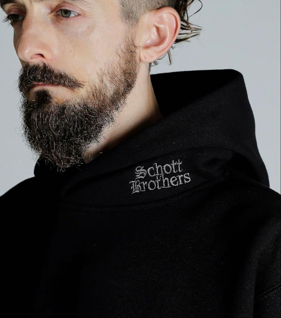Schott B.S.HOODED SWEAT フーディ black sheep