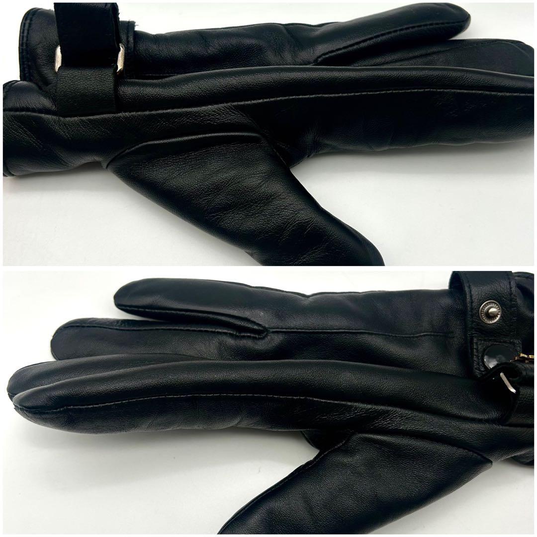 希少・ヴィンテージ品】DIOR ディオール レザーグローブ 本革 ブラック