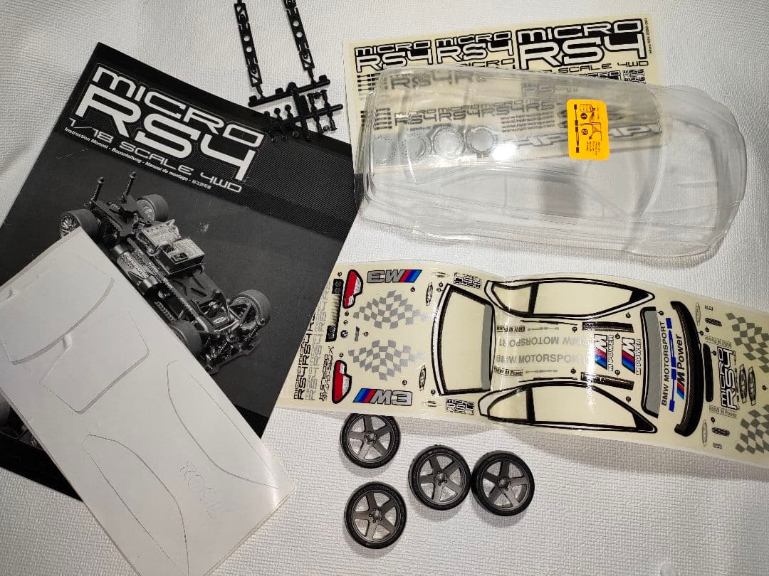 HPI マイクロRS4 1/18 RC フルセット　ボディーNSX予備BMW