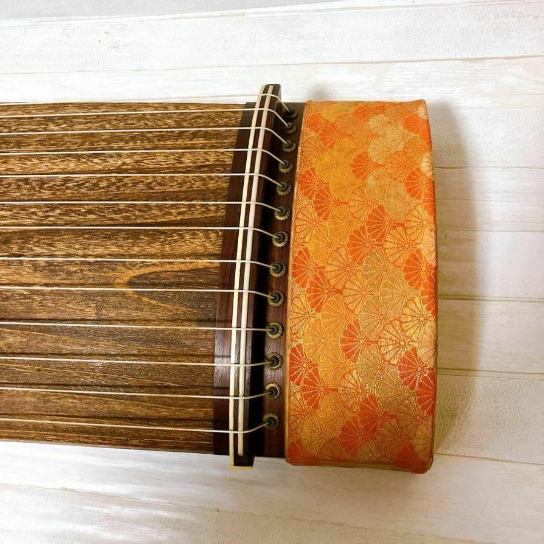 亊 琴 13弦 角巻 すだれ彫り 並甲 板目 和楽器 お琴