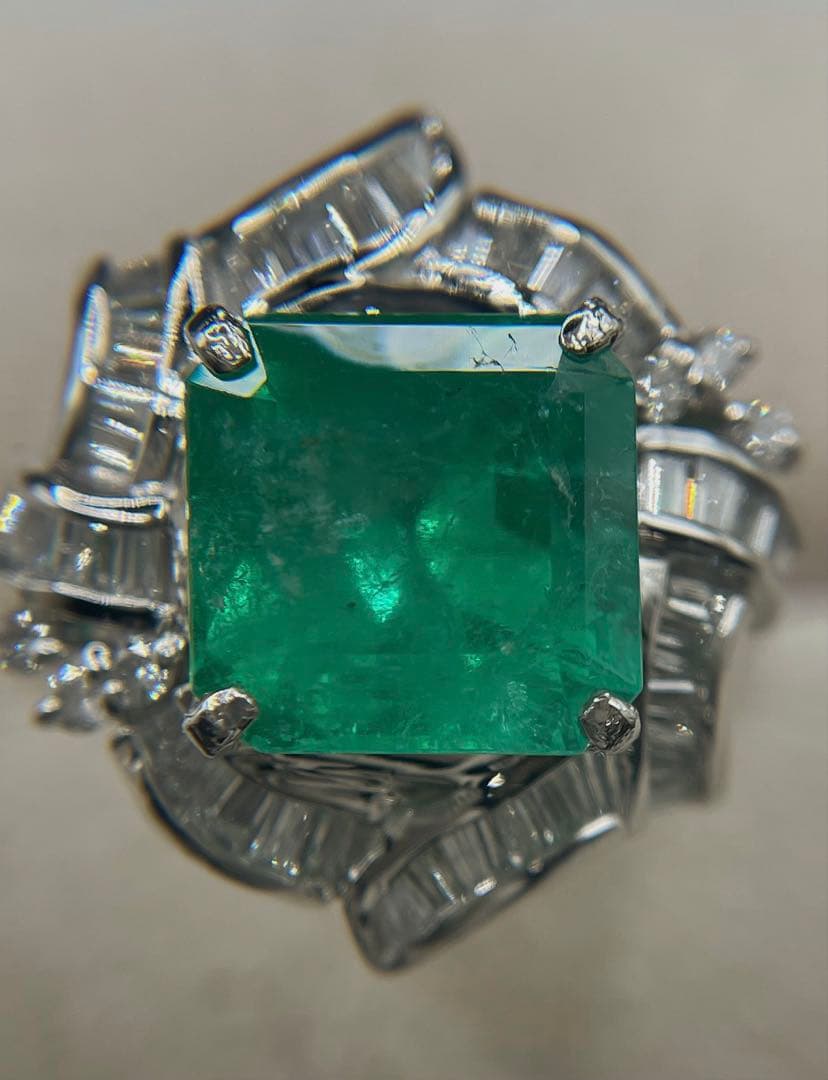 リサJL229★最高級 ムゾー鉱山産 エメラルド3.95ct リング 鑑付