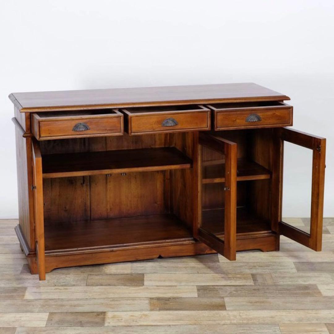 G 新品 アジアン キャビネット アンティーク カフェ カントリー 食器棚