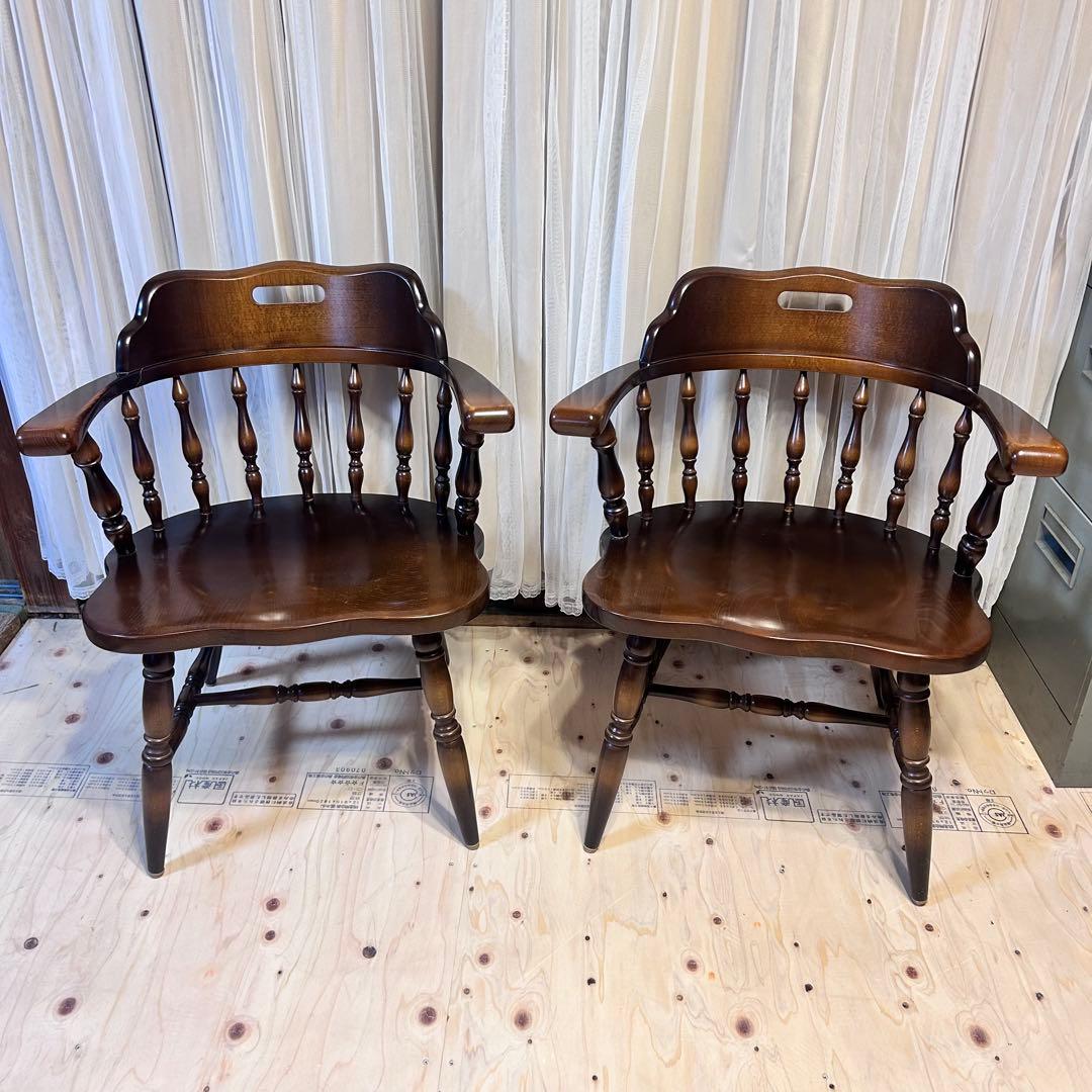 飛騨産業 キツツキ ウィンザーチェア アームチェア 2脚 難あり - メルカリ