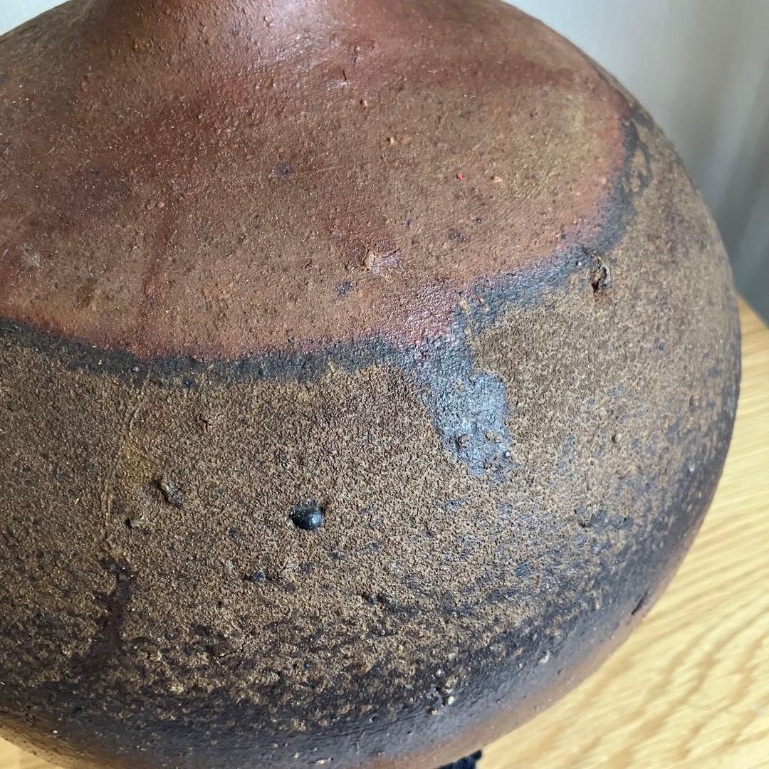 備前焼 壺 花瓶 松田華山造 ※ 美術品・アンティーク・コレクション