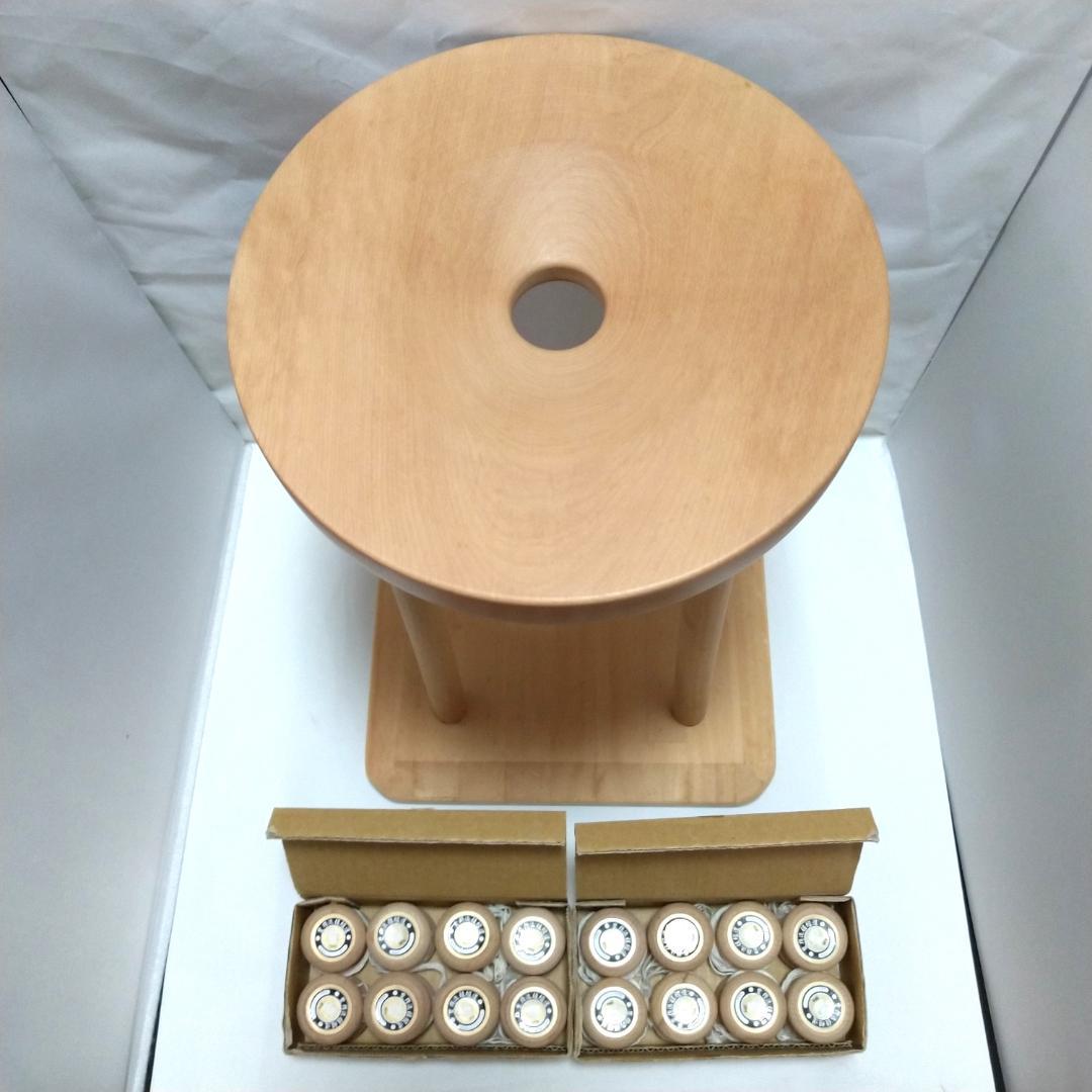 組紐 丸台と組玉１６個　くみひも