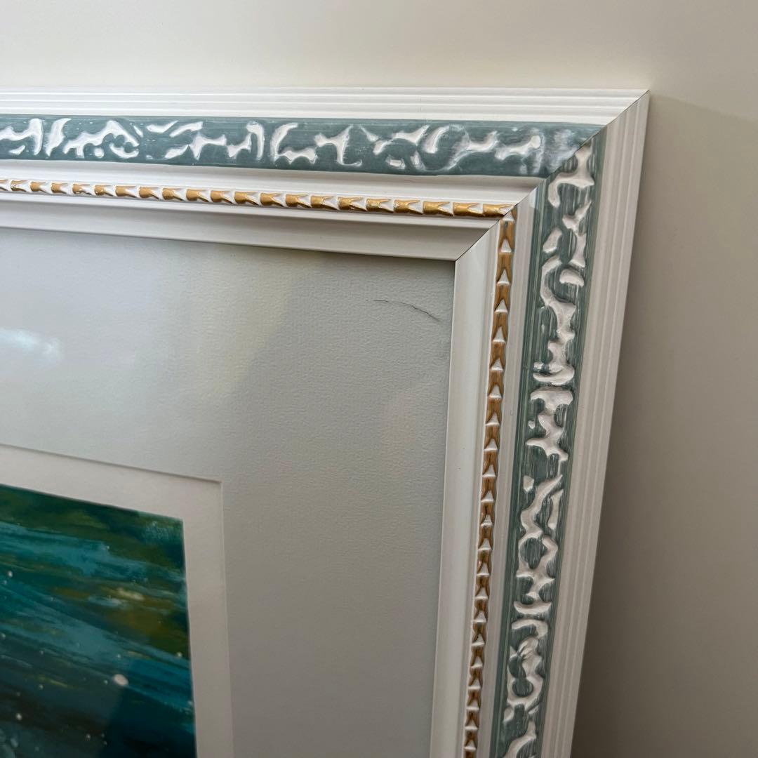 93/300 深見東州 富山湾で飛び跳ねるイルカの親子 リトグラフ サイン