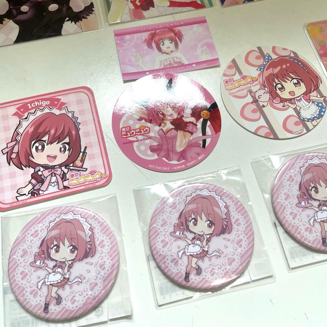 東京ミュウミュウ コラボ コースター ポストカード 下敷き くじ 缶バッジ