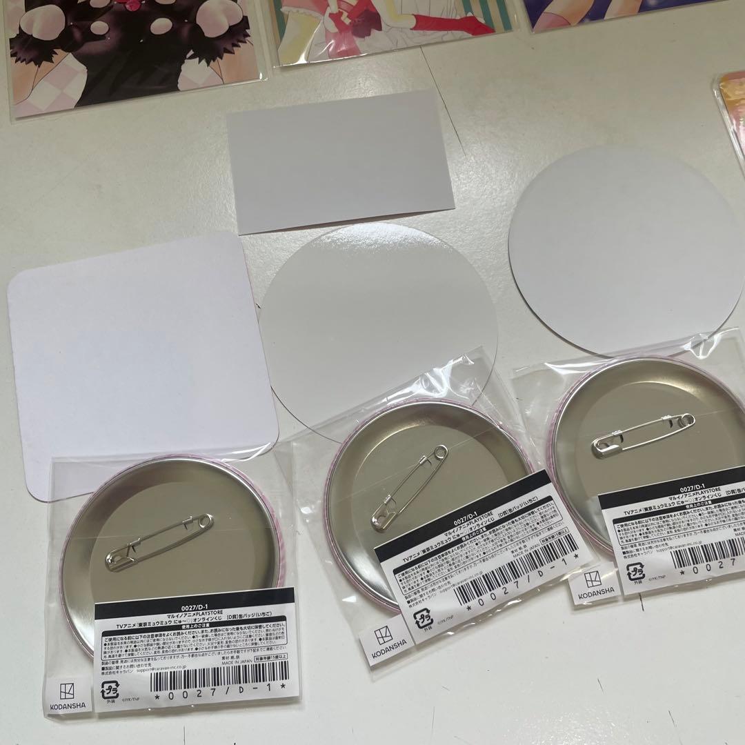 東京ミュウミュウ コラボ コースター ポストカード 下敷き くじ 缶バッジ