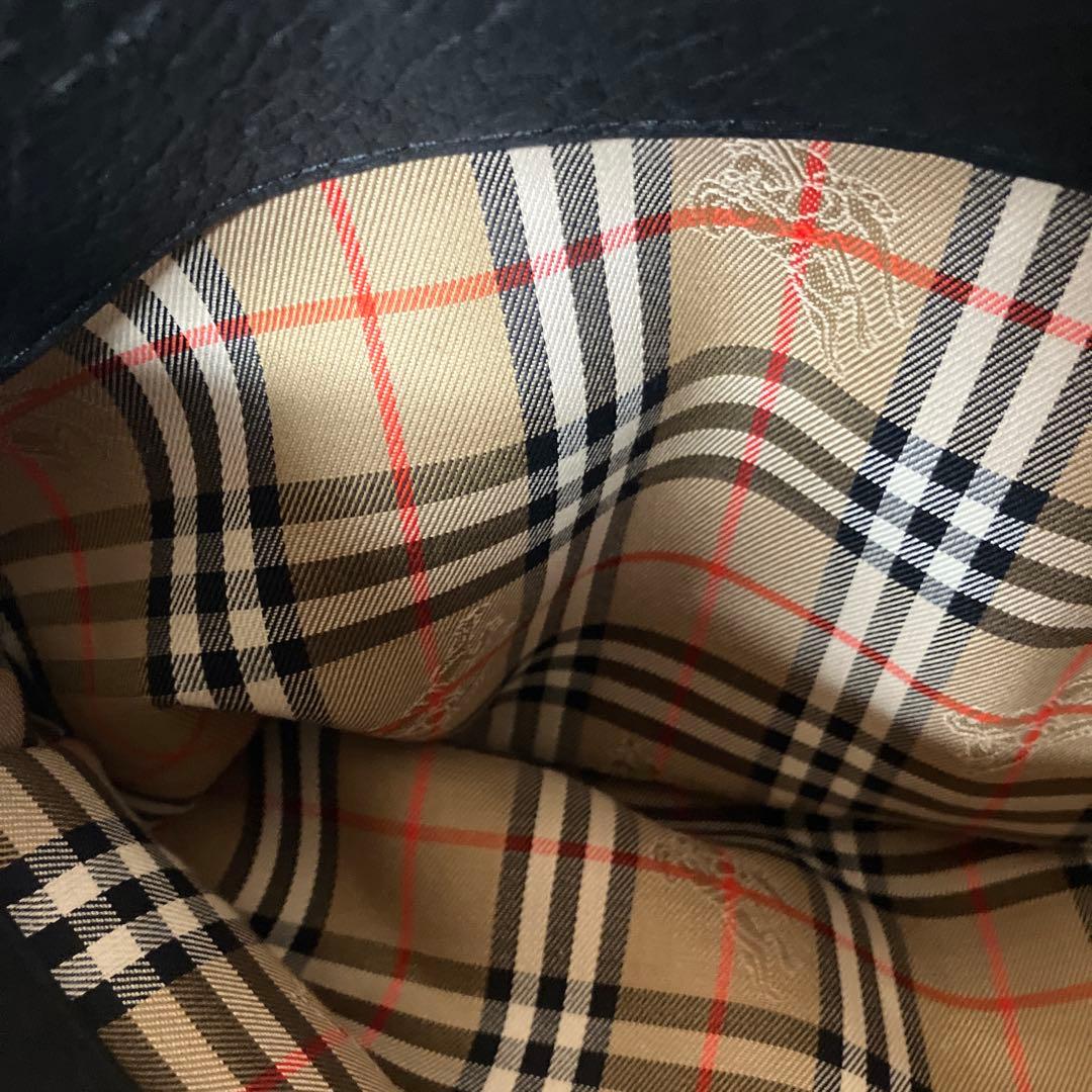 E22 Burberry バーバリー レザー トートバッグ ハンドバッグ