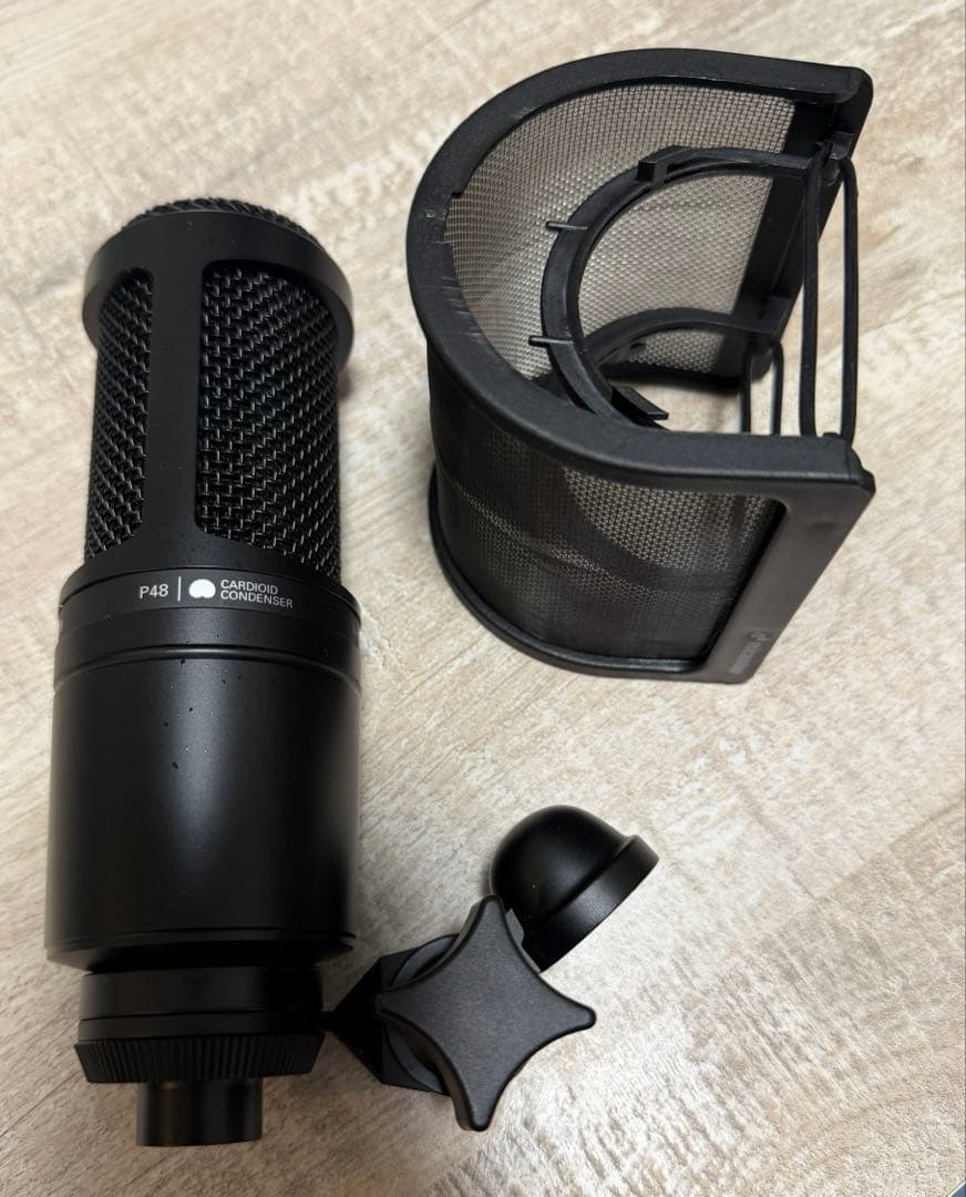audio technica　AT2020 コンデンサーマイク ブラック