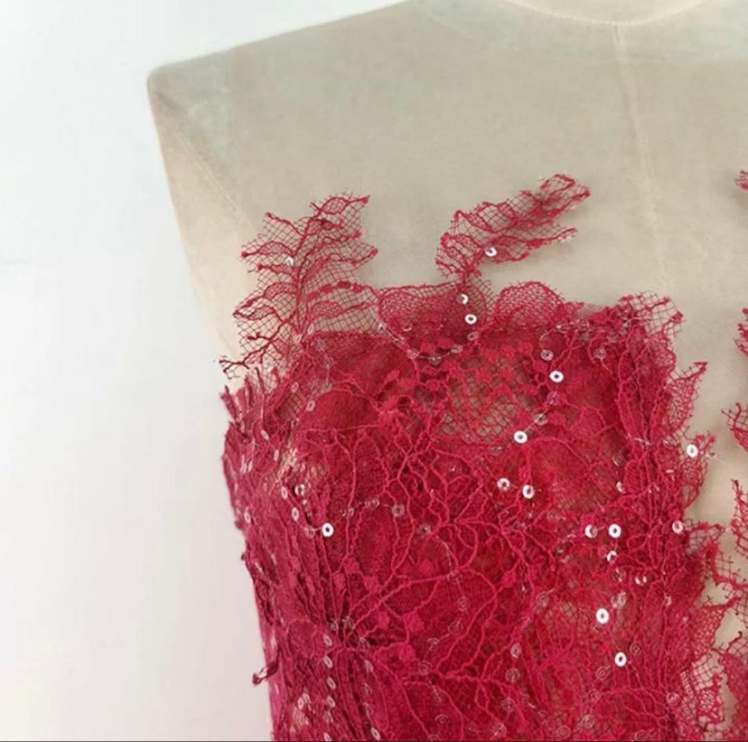 【美品】musele シアーレースビスチェロングドレス