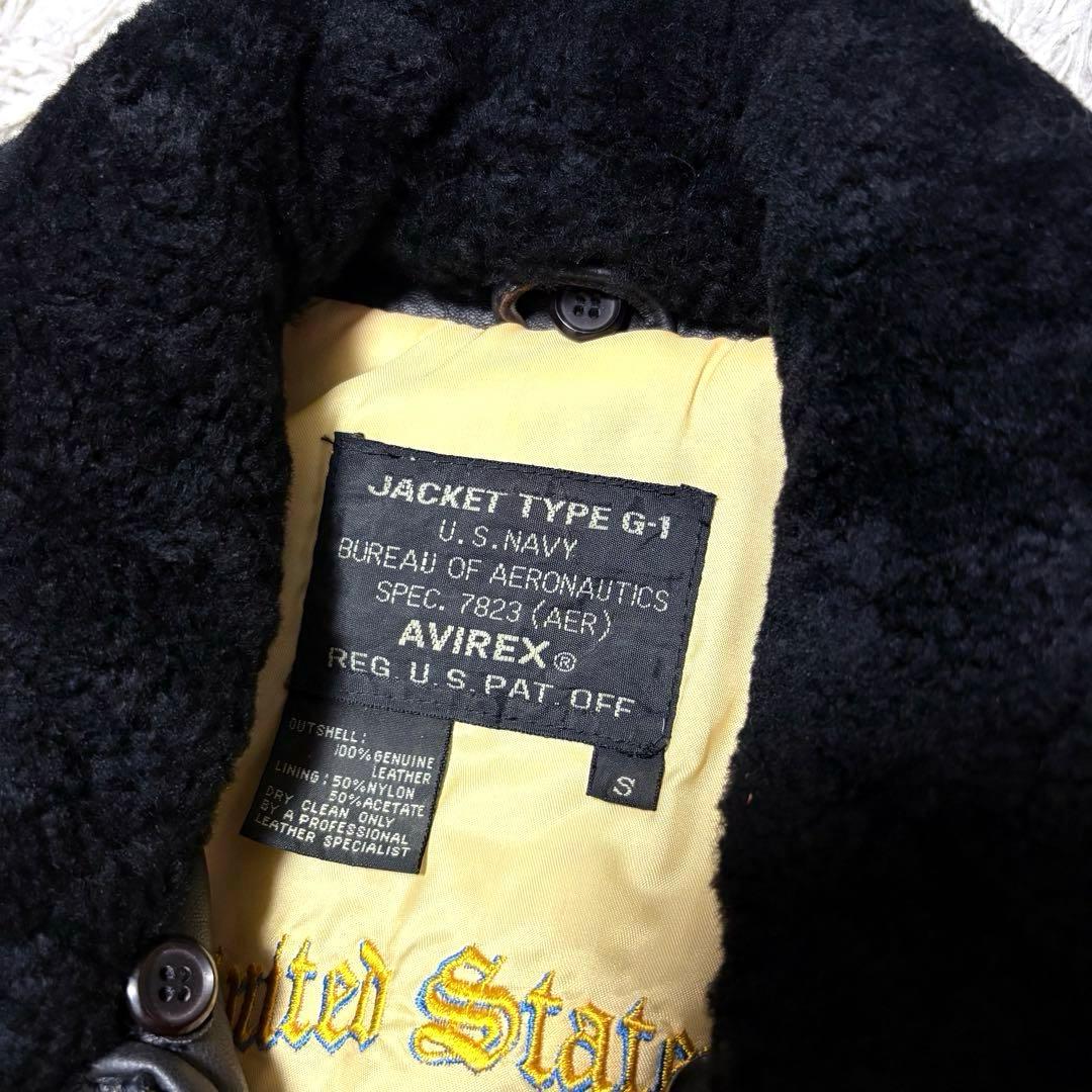 新品未使用】AVILEX 7823 G1 ボア付きフライトジャケット ブラック