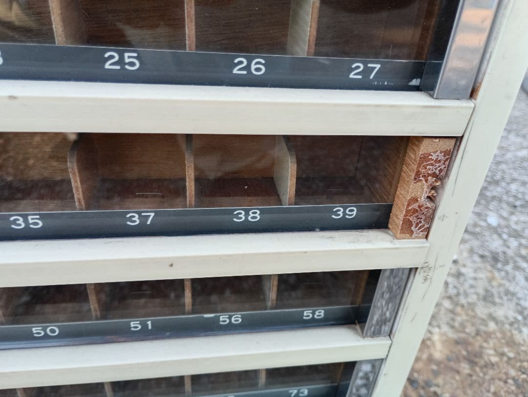 4236）糸販売木製ケース 手芸 店舗什器 昭和レトロ