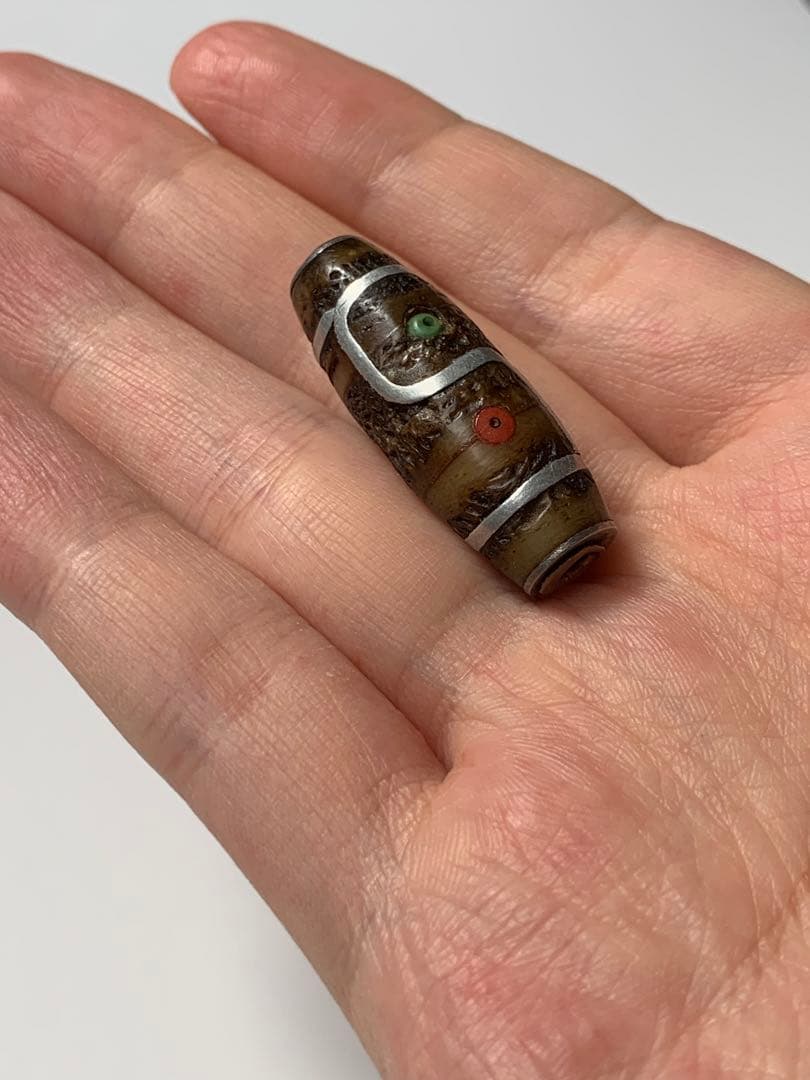 呪物 カパラ 天珠 チベット カパーラ 頭蓋骨 念珠 クマントーン