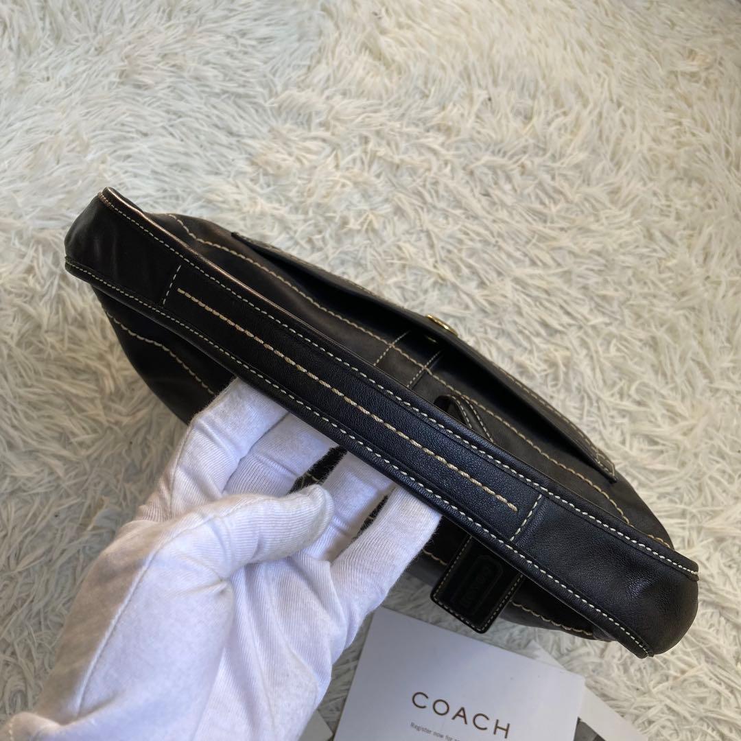 極美品 coach archive vintage old half moon