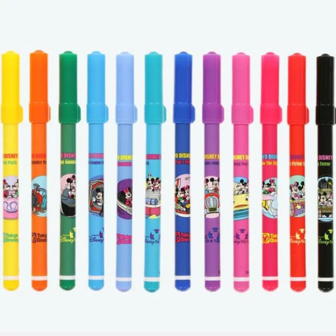 ディズニーリゾート カラーペン12色 レトロ - メルカリ