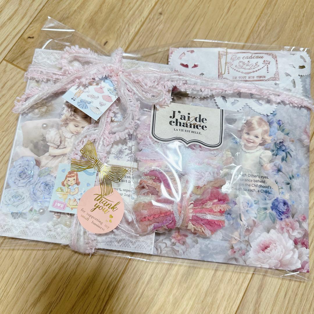 おすそ分けポケット④ 女の子平袋 紙ものセット❤️おすそ分けファイル