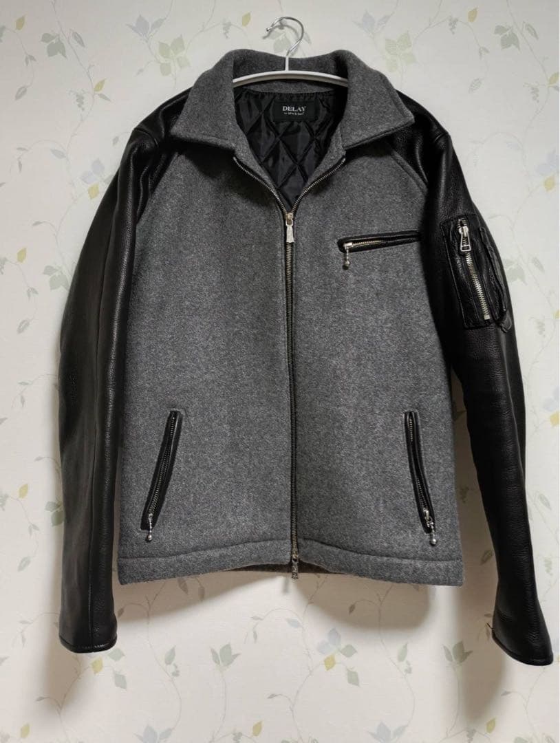 DELAY by Win & Sons ライダースジャケット グレー DELAY by Win & Sons ライダースジャケット グレー