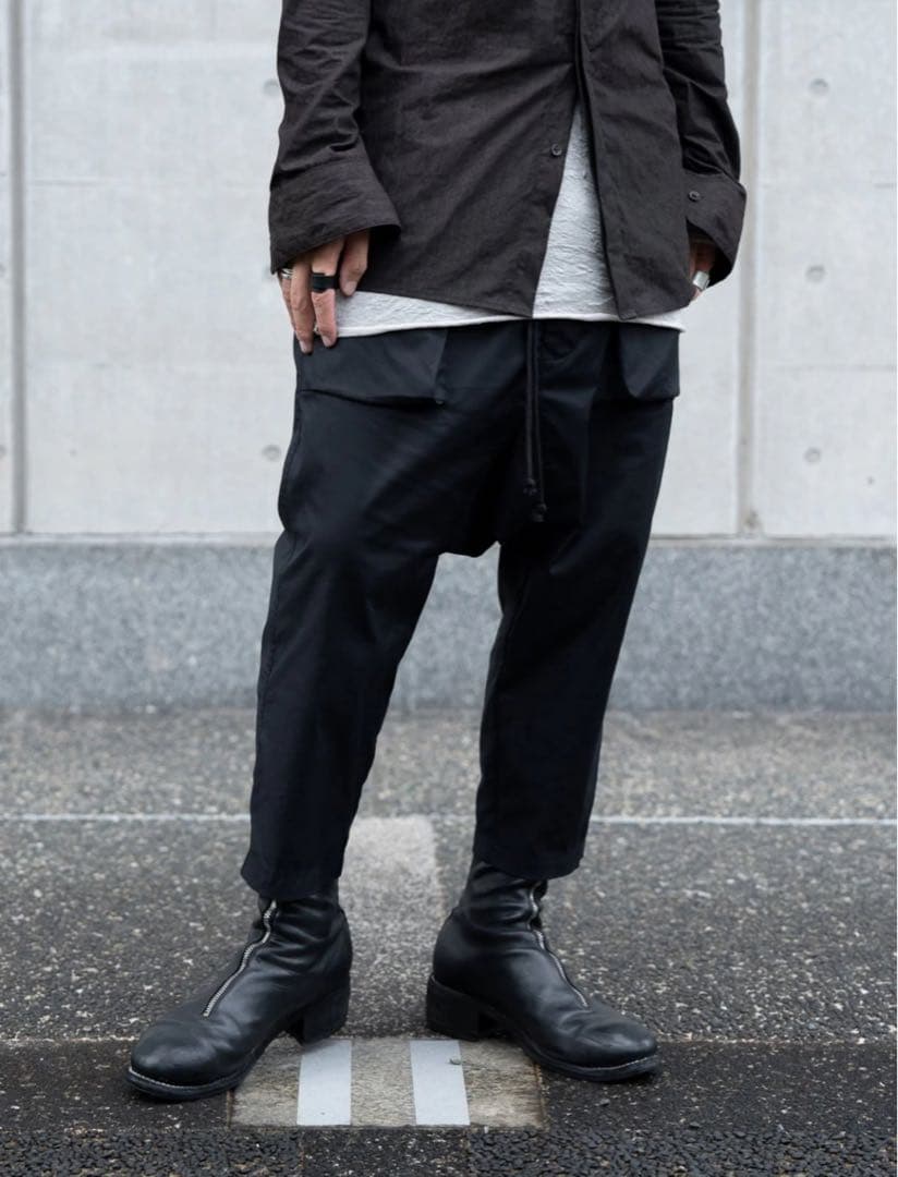 PRY】Luxe-Cotton Sarouel Cropped Pants