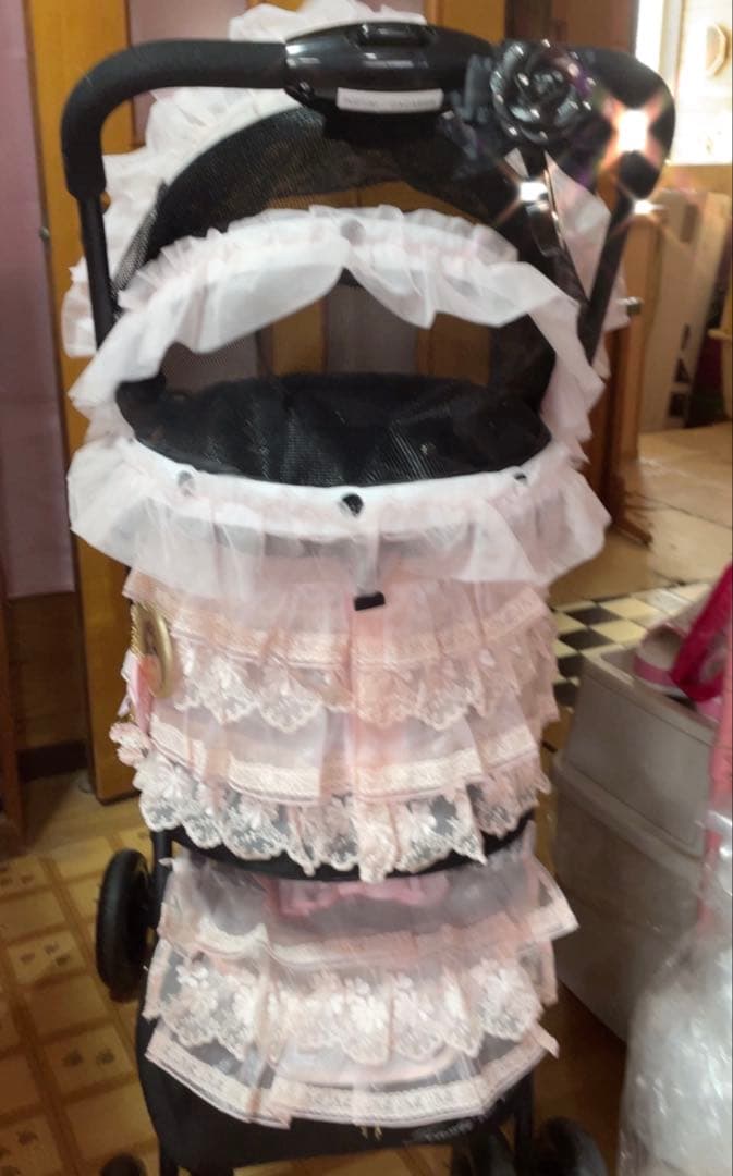 天使のカート×きゃんナナ ラブリーレースカバー ピンク Mサイズ