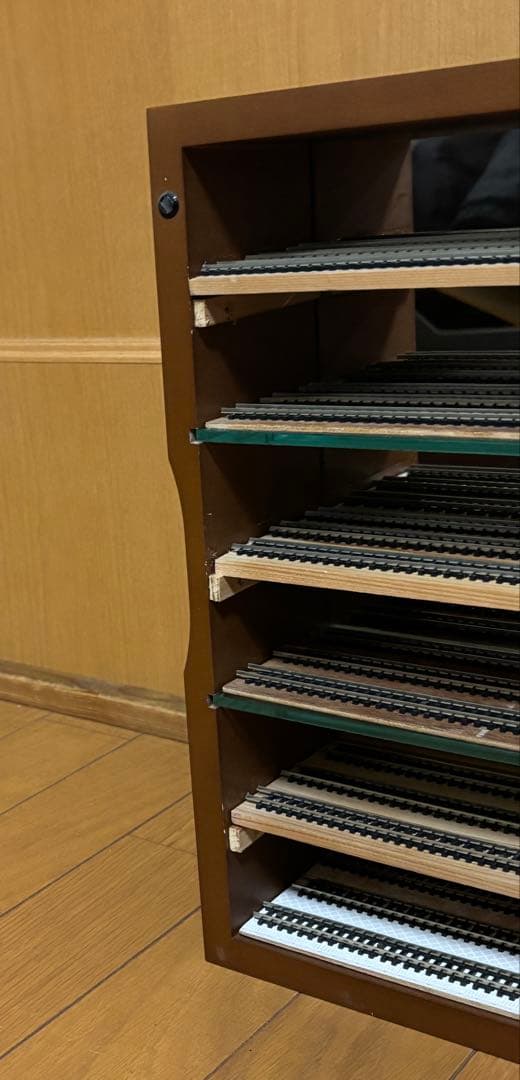 Nゲージ　棚　自作棚　BOX ケース　レール付き　DIY