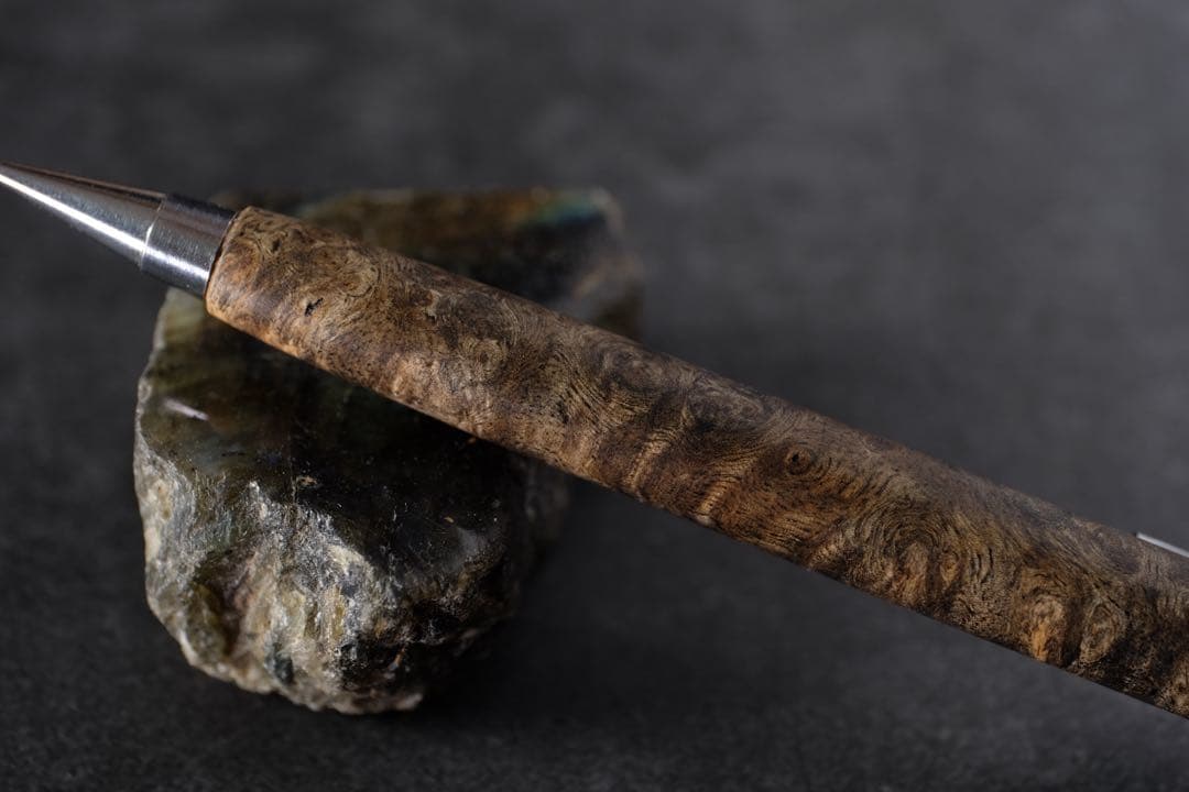 PG5木軸カスタム0199　高村杢工房 製図用シャープペンシル　花梨瘤　至高の黒