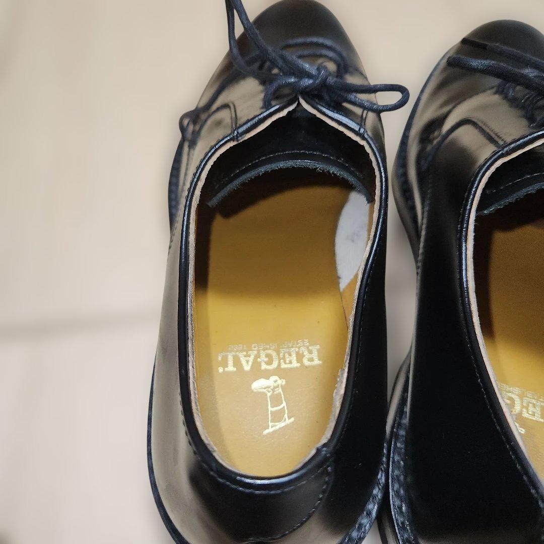 美品リーガル プレーントゥ J636 ブラック 25.5