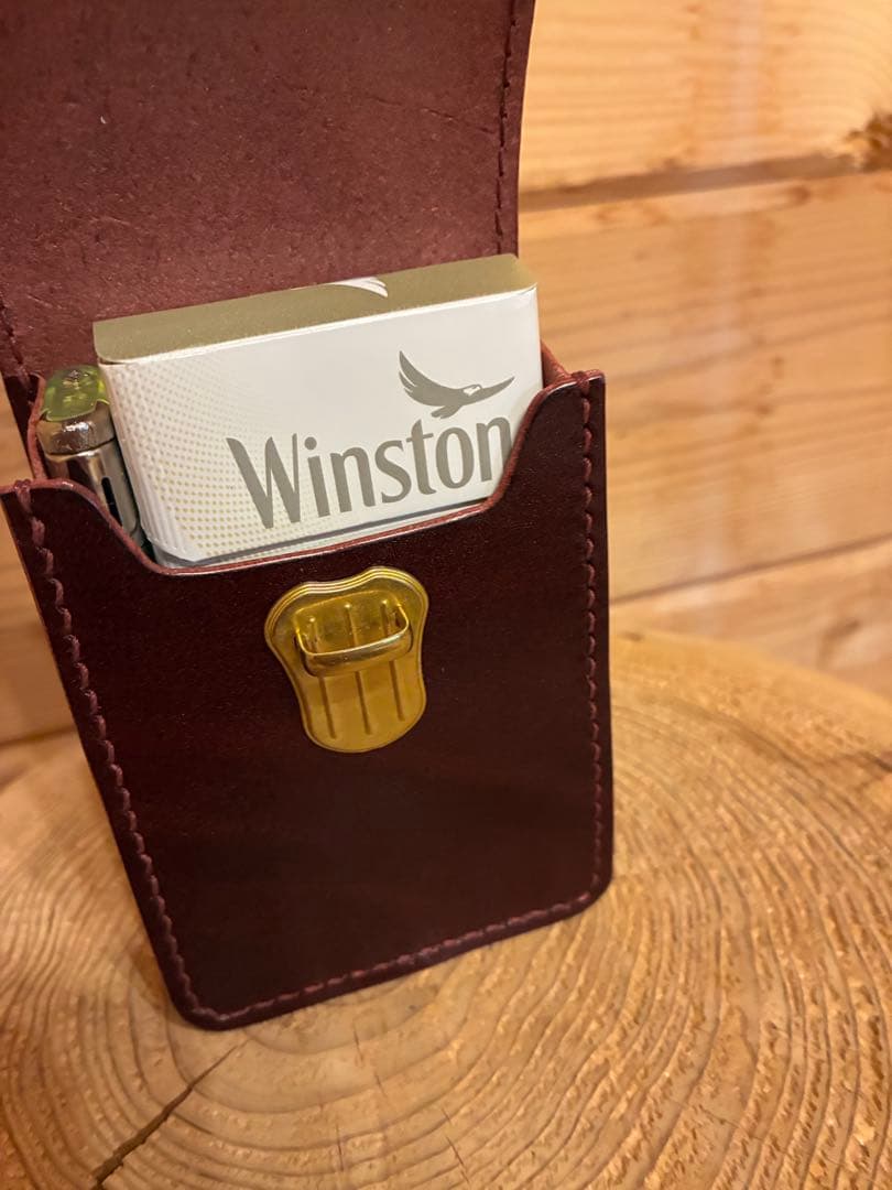 【マツ】タバコケース　ルガトショルダー　手縫い　キャンモア