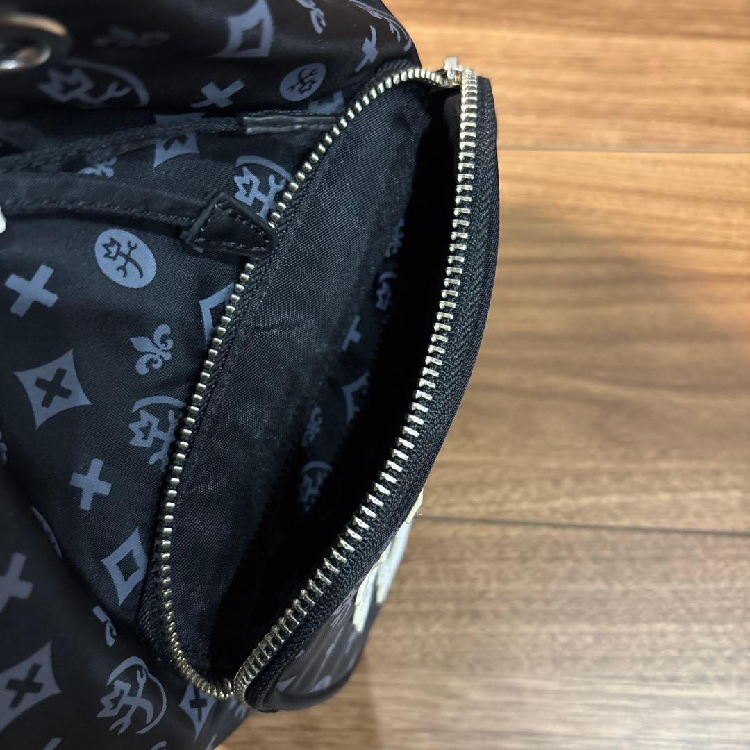 【美品】カステルバジャック 2way ミニ 巾着 ショルダーバッグ 総柄デザイン