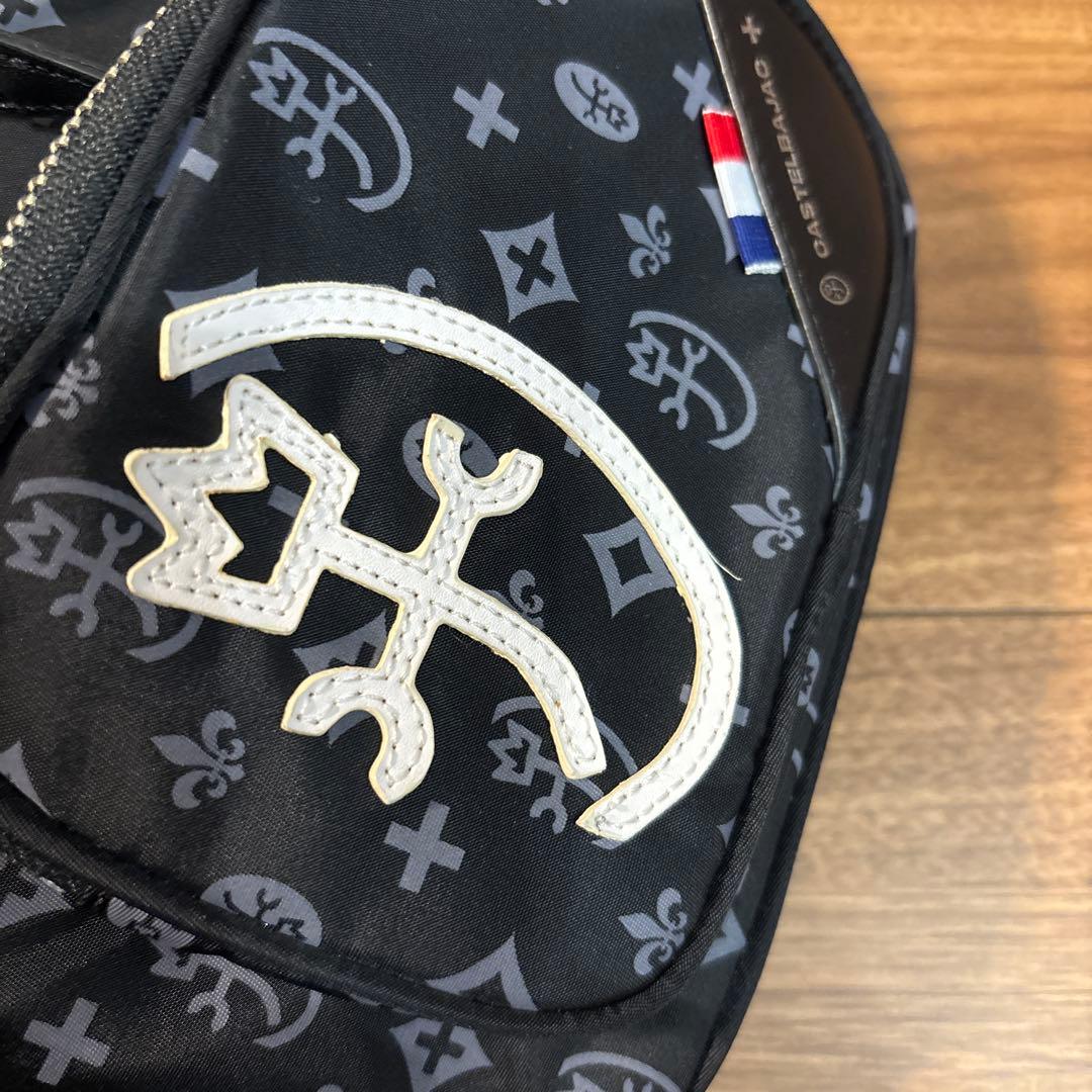 【美品】カステルバジャック 2way ミニ 巾着 ショルダーバッグ 総柄デザイン