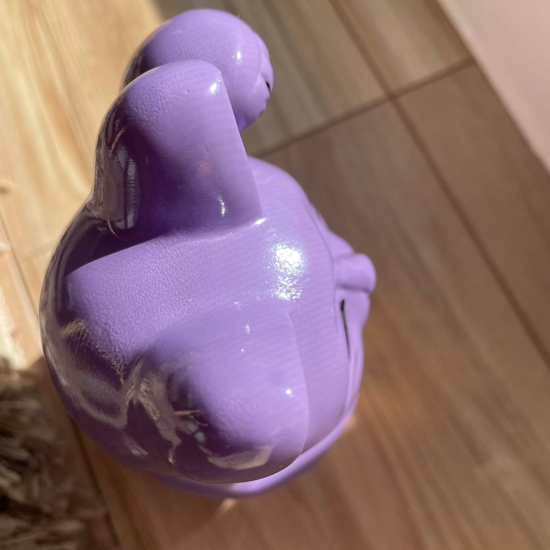 常滑焼 紫色の招き猫 貯金箱 - メルカリ