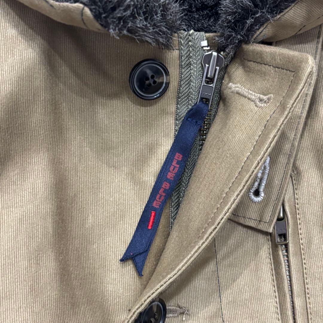 BLUE BLUE 美品 名作 N-1 ボア デッキジャケット ジャーマンクロス